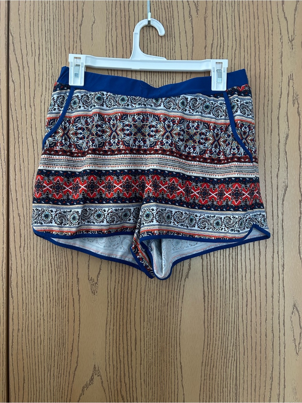 Pink Republic Blue Multicolor Printed Athletic Shorts